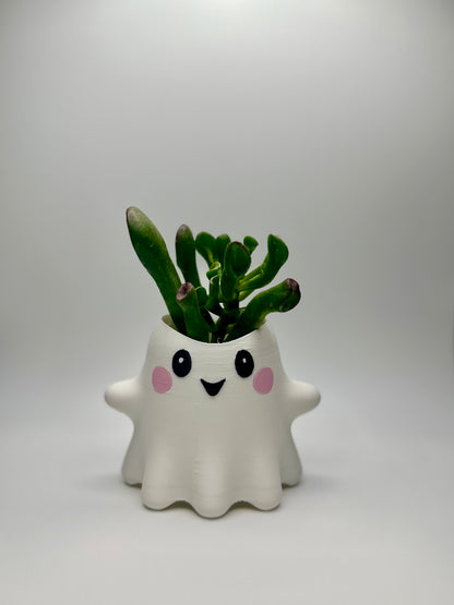 Cute Ghost and Pumpkin Planter.